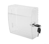 Gettimore Clear Acrylic Thermostat Guard Box With 2 Keys Wall Mounted Temperature Control Cover For Home Office