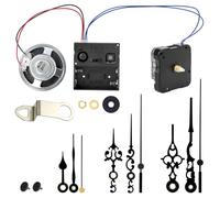 Gettimore Clock Movement Repair Kit with Hands for Horn, 13mm/17mm Shaft Length, Plastic Clock Pointer Kit with Virgin Mary or Westminster Chime Music Mode, Compatible with 2-6mm Panels