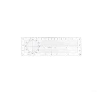 Gettimore CNP-1 Flight Navigation Slide Rule, Drawing Ruler with Electronic Scale for Angle and Distance Measurement, Protractor for Pilots and Students, 16.8cm