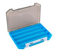 Gettimore Compact Double-Sided Fishing Tackle Box with Adjustable Dividers Transparent Lid Portable Organiser for Lures Hooks Small Accessories(Blue)