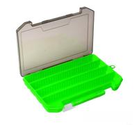 Gettimore Compact Double-Sided Fishing Tackle Box with Adjustable Dividers Transparent Lid Portable Organiser for Lures Hooks Small Accessories(Green)