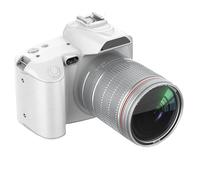Gettimore D5 Digital SLR Camera with 16X Anti-Shake Zoom, Dual Lens, 3.0-Inch Touchscreen, F=2.7 Aperture, for 4K Video, Black white