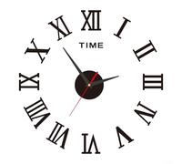 Gettimore DIY Luminous Wall Clock Acrylic Silent Non-Ticking 40Cm Glow In The Dark Decorative Clock Sticker For Bedroom Living Room Home Décor(black)