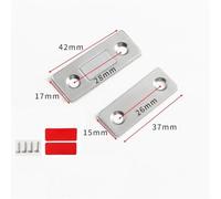 Gettimore Door Catch for Cabinet - Invisible Door Closer with Strong Magnetic Closure, Cold-Rolled Steel, Waterproof & Anti-Rust, Includes Screws and Stickers, Black/Silver