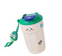 Gettimore Double-Layer Insulated Coffee Cup 316 Stainless Steel Interior with 304 Shell 450ml Portable Thermal Flask for Outdoor Sports Hiking Green(Green)