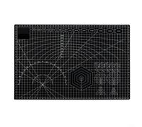 Gettimore Double Sided Cutting Mat A2/A3/A4/A5 3mm Thick Waterproof PP Craft Pad with Scale for Sewing Carving Anti Slip, Green Black(A-3 black)