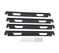 Gettimore Duty Mounting Brackets for Toughbuilt for stacktech, Iron Box Wall Mount Plate Cleats, Black Finish(4PCS)