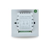 Gettimore Fan Coil Thermostat for Central Fresh Air System, 86x86x13mm, AC220V 50/60Hz, Temperature Control Switch with LCD Display, Electric Valve Control, Timer Setting & Button Lock Function, Compa