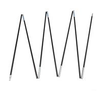 Gettimore Fibreglass Tent Pole Replacement 10.5-12.8ft, 7mm Diameter Shock Corded Repair Rod for Hiking Camping Tents 1-4 Person, Black(3.2m)