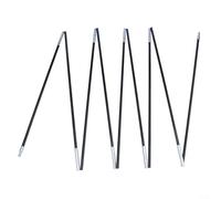 Gettimore Fibreglass Tent Pole Replacement 10.5-12.8ft, 7mm Diameter Shock Corded Repair Rod for Hiking Camping Tents 1-4 Person, Black(4.1m)