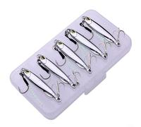 Gettimore Fishing Lures Set 5pcs Casting Spoon Trout Jigs Trolling Tackle Hard Bait 10-40g for Bass Sea Fishing All Waters Freshwater Saltwater(10g)