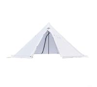 Gettimore for Great Pyramid Tent Camping with Stove Jack, 5M Winter Hot Tent Adults, Windproof Teepee Yurt with Aluminum Poles, Brown(grayish white)