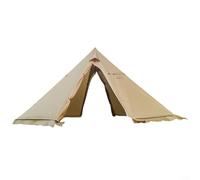 Gettimore for Great Pyramid Tent Camping with Stove Jack, 5M Winter Hot Tent Adults, Windproof Teepee Yurt with Aluminum Poles, Brown(Brown)