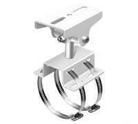 Gettimore for Heavy Duty Iron Camera Mounting Bracket with 180 Tilt, Adjustable Pole Stand Outdoor Indoor Surveillance Cameras, Includes 2x 100mm Loops, White