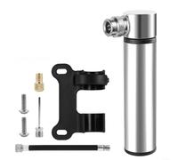 Gettimore for Mini Air Pump High Pressure 120PSI, Portable Aluminum Alloy for Bicycle Pump with Ball Needle Road for Bike, Basketball, Football and Sports Balls(Silver)