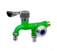 Gettimore for PP Double Outlet Faucet Washing Machine 1 2 Inch for Dual Control Extended Spout for Orange White(Green)