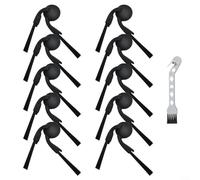Gettimore for Side Brush Set S40 OV81 S40 for Pro OV71GL for Mijia for 5C OV42CN 5 OV31GL 5 for Pro OV21GL Robot for Vacuum Cleaner Plastic Nylon Bristles Corner Cleaning 10 Pieces