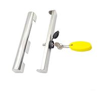 Gettimore for Stainless Steel Outboard Motor Lock with Floating Key, for Heavy Duty Boat Engine Security Yachts & for Marine, Anti-Theft for Protection, Silver