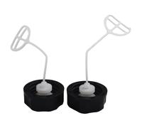 Gettimore Fuel Tank Cap for 43cc 49cc 52cc 55cc Petrol Scooter and Garden Multi Tool Engine, Plastic Black+White, Compatible with Hedge Trimmer for Bush Cutter Electric Saw, 2 Pack