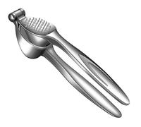 Gettimore Garlic Press Stainless Steel Manual Kitchen Tool for Minced Garlic, Dishwasher Safe Mincer with Ergonomic Design, Holds 3-4 Cloves, Silver