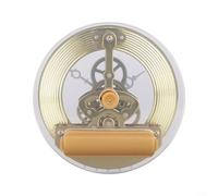 Gettimore Gold Skeleton Clock Insert 86mm Roman Numeral Quartz Movement with Visible Gears DIY Replacement Parts for Home Decor Silver or Gold(gold)