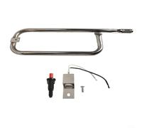 Gettimore Grill Tube with Ignition Button Compatible for Weber Q100 Q200 Q2000 Gas Barbecue, Stainless Steel 41862 Replacement Part