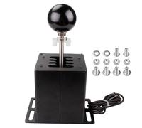 Gettimore H Gear Shifter for Logitech G29 G27 G25 and for THRUSTMASTER T300 T500 Racing Wheels, PC USB Sim Racing Gear Shifter, 6+R (7 Gear) or 7+R (8 Gear) Model, Black