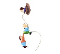 Gettimore Hanging Gnome Tree Trunk Ornament, Weatherproof Resin Garden Decor for Yard Patio, Playful Climbing for elf Statue for Home Garden(S)