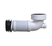 Gettimore Heavy Duty Curved Toilet Drainage Pipe, 110mm Flexible PVC Sewage Extender with Push-Fit Connection for Bathroom