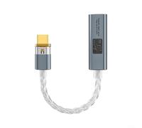 Gettimore Hifi Decoding Headphone Audio Decoder,USB C to 3.5mm Audio Adapter for Smartphone Laptop Improved Audio Performance(Gray)