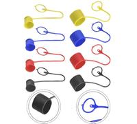 Gettimore Hydraulic Quick Coupler Dust Cap 1/4" 3/8" 1/2" for Bobcat Skid Steer, PVC Flat Face Fittings for Agricultural and Construction Equipment, 4 Sets