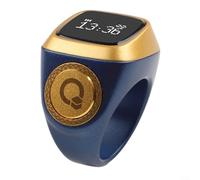 Gettimore IQibla Smart Ring For Zikr Ring Praise Tasbeeh For Tasbih Counting With Waterproof Digital Counter Vibration Notifications Time Reminders(18mm blue)