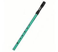 Gettimore Irish Tin Penny Whistle Flute in C and D Key, 6 Hole Aluminum Alloy for WOODWIND Instrument for Traditional Folk Music Performance Green C