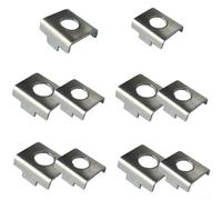 Gettimore Iron Training Wheels Bracket 10pcs, 23mm and 25mm Locating Mount Plate Gasket for Bike, Stabiliser Support Bar, Silver