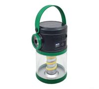 Gettimore LED Solar Camping Lantern Digital Display 5-Speed Dimmable Tent Light with Silicone Hook Type-C Fast Charging Lamp for Hiking Fishing Power Outages Green(green)