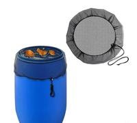 Gettimore Mesh Cover for Rain Bucket, 50cm/19.69" Water Butt Drawstring Net Cover Anti Mosquito Leaves Falling for Home Outdoor Garden Water Catchment Bucket