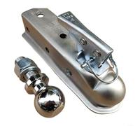 Gettimore Metal Trailer Coupling Hitch, Shockproof Straight Tow Trailer Quick Secure Fit for Trailer Conversion(C)