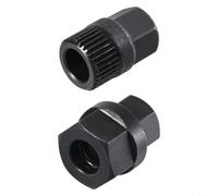 Gettimore Metric Hexagon Bit Socket Adapter 1/2 Square Drive 100mm Length High Strength Steel Set 4-17mm Electric Drill for Ratchet(33+hexagon)