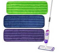 Gettimore Microfiber Reusable Mop Pads for Swiffer PowerMop, Fit 13-15 Inch Mops with Backing, Machine Washable Refills for Pet Hair, 4 Pack