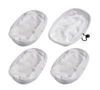 Gettimore Morphy Richards Steam Mop Pads Compatible with 720021 720502 70495 720023, 4 Pack Microfibre Cleaning Cloths for 9 in 1 Hard Floor Cleaner, Washable Reusable Replacement Mop Heads White