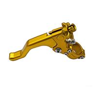 Gettimore Motorcycle Clutch Lever Handlebar CNC Machined Aluminum One Finger Operation Short Style For Stunt And Performance Riding(yellow)