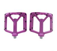 Gettimore Mountain for Bike Pedals with 2 Bearings, Nylon Non-Slip Platform Cycling, Chrome-Steel Core, Replaceable Pins, Black(puple)