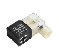 Gettimore Mute Oil-Free Solenoid Valve for Air Pump Compressor 220V Power-Off Exhaust & Unloading Cast Aluminum Bleed Check Part A/B/C B
