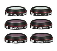 Gettimore Optical Glass Filter Set for SJCAM C300 C400 Action Cameras, Includes UV CPL ND8 16 32 64 Filters, 6-Pack for Enhanced Outdoor Video