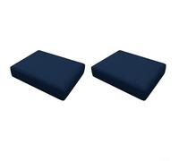 Gettimore Outdoor Patio Cushion Cover 60x60x10cm Oxford Cloth Waterproof Protector for Garden Sofa Rattan Chair Balcony Seating Set in Dark Light Gray Cream 2pcs(Dark Blue)