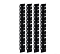 Gettimore Plastic Spiral Tree Trunk Protector Guard Set of 4 15.7 x 1.57 in & 15.7 x 1.96 in PP Bark Wraps Protects Saplings Deer Cats Dogs Rodents Weather for Garden(black 1.96”)