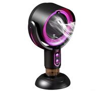 Gettimore Portable USB Kitchen Range Hood 2 Speed Desktop Exhaust Fan 3000mAh Rechargeable Oil Smoke Absorber for Apartment RV Camping(Black purple)