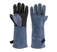 Gettimore Premium Cowhide Welding Gloves for TIG and MIG, 40cm Extended Length with Insulated Cotton Lining, Heat Resistant Leather Gloves for Welder and BBQ Use