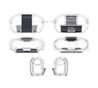 Gettimore Protective Case for Beats for Solo Buds, Lightweight ABS Hard Shell with Stand, Scratch Resistant Cover Earbuds, Gray(Transparent)