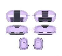 Gettimore Protective Case for Beats for Solo Buds, Lightweight ABS Hard Shell with Stand, Scratch Resistant Cover Earbuds, Gray(Purple)